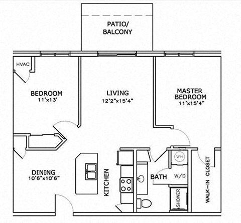 a floor plan of a small house with bedrooms and a bathroom